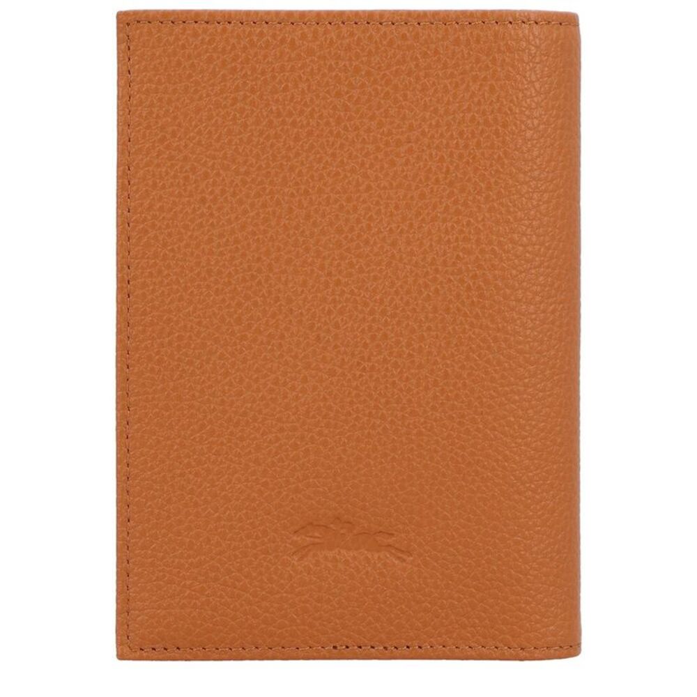 Longchamp Le Foulonne Leather Card Case, Brown - Picture 2 of 4